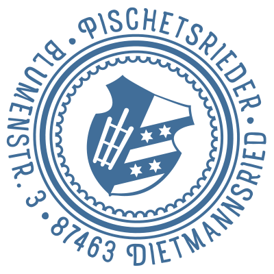 Stamp with the emblem of the Pischetsrieder family